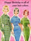 Happy Birthday to All of Your Hair Colors Gift Tag
